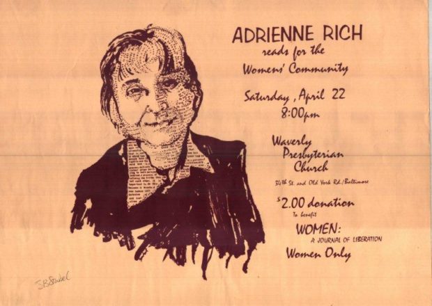 Sowbel's poster for Adrienne Rich copy